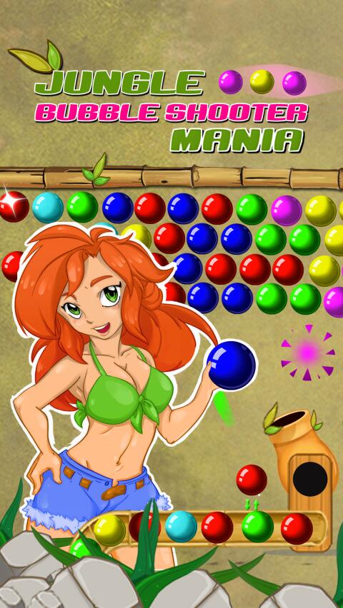 Jeu Android Jungle bubble shooter mania