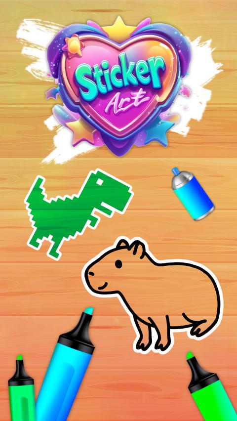 Jeu Android Sticker Art: ASMR Color