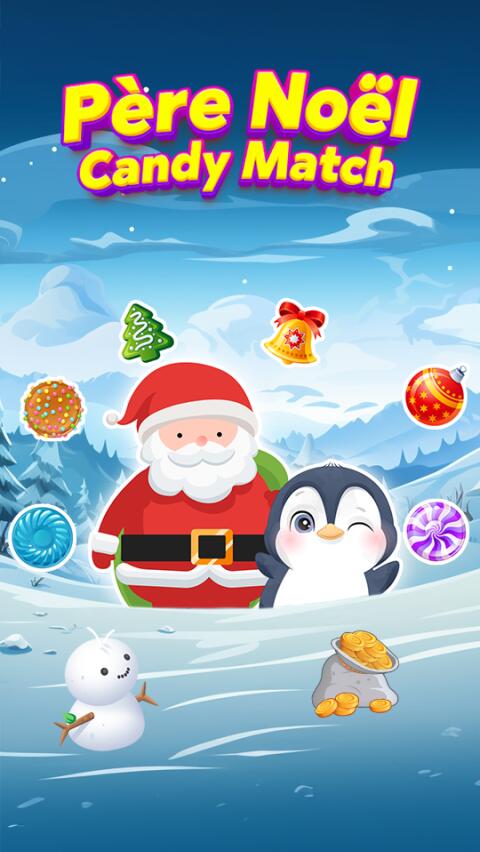 Jeu Android Père Noël candy match
