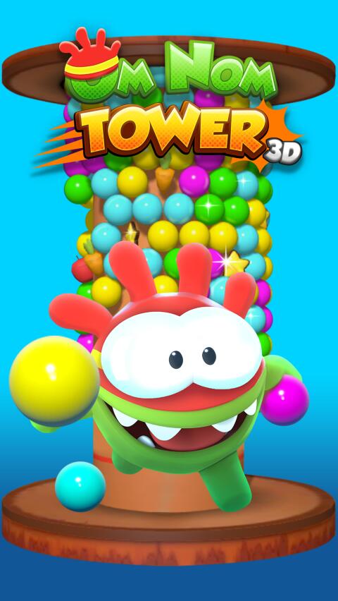 Jeu Android Om Nom tower 3D